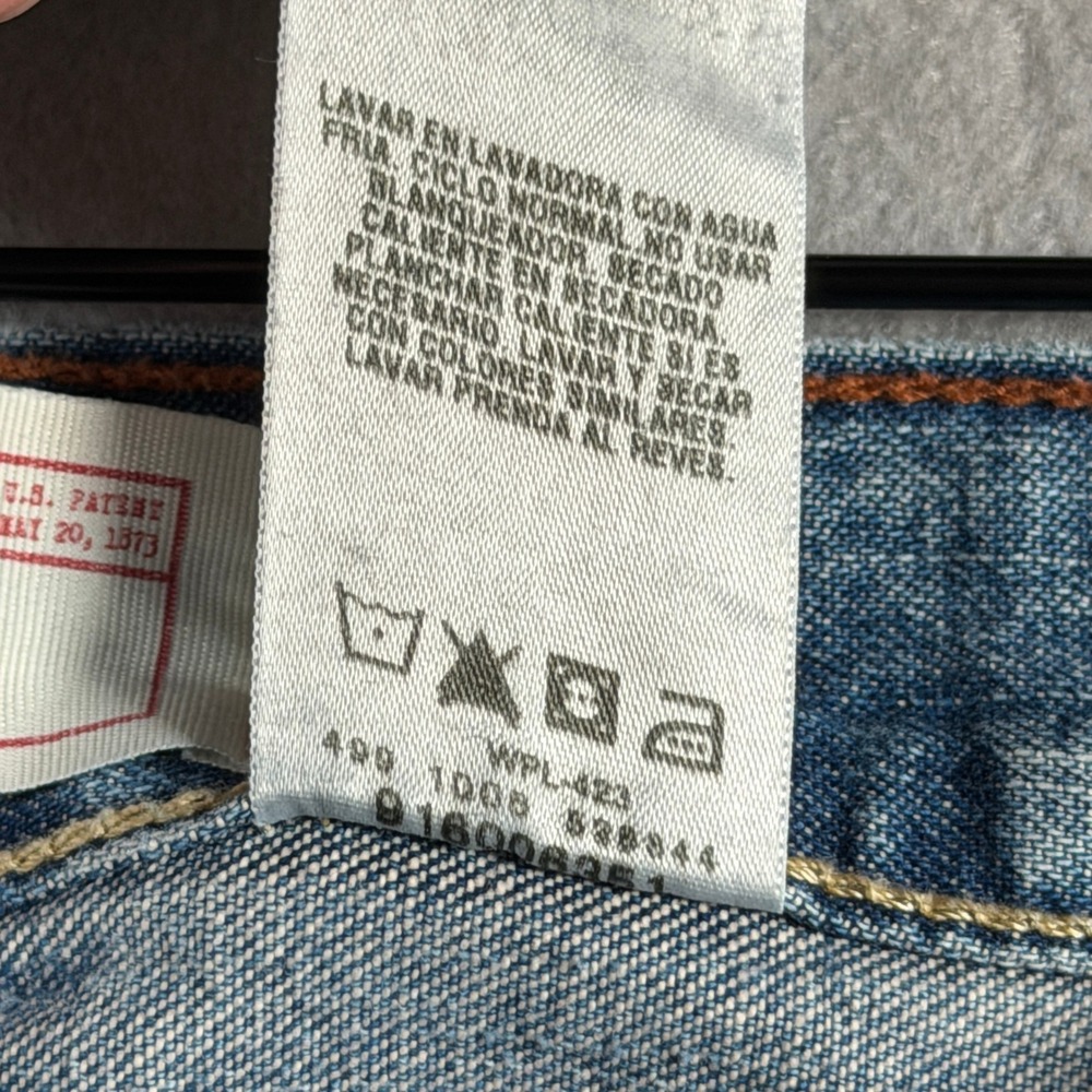 Levi Strauss Signature Mens Carpenter Jeans Light Wash Workwear Denim 34x31 - Picture 11 of 14
